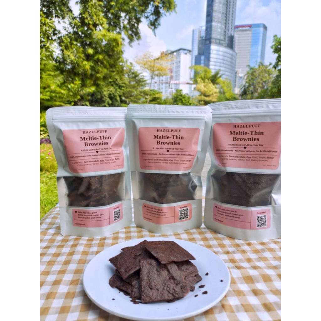 

MELTIE THIN BROWNIES | BROWNIES CRISPY 60g | HAZELPUFF