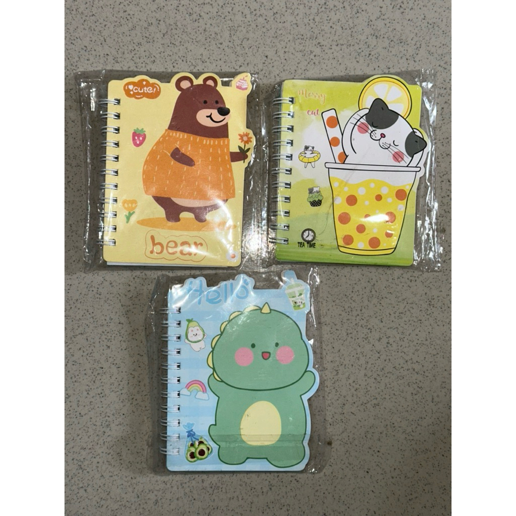 

[CUCI GUDANG SALE] NEW 3 pcs Notebook Mini / Memo Spiral Motif Lucu