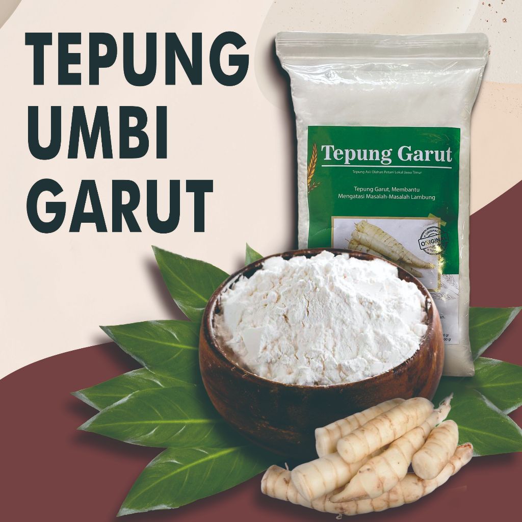 

Tepung Garut Asli 1KG untuk Asam Lambung - Original Tepung Irut Asam Lambung