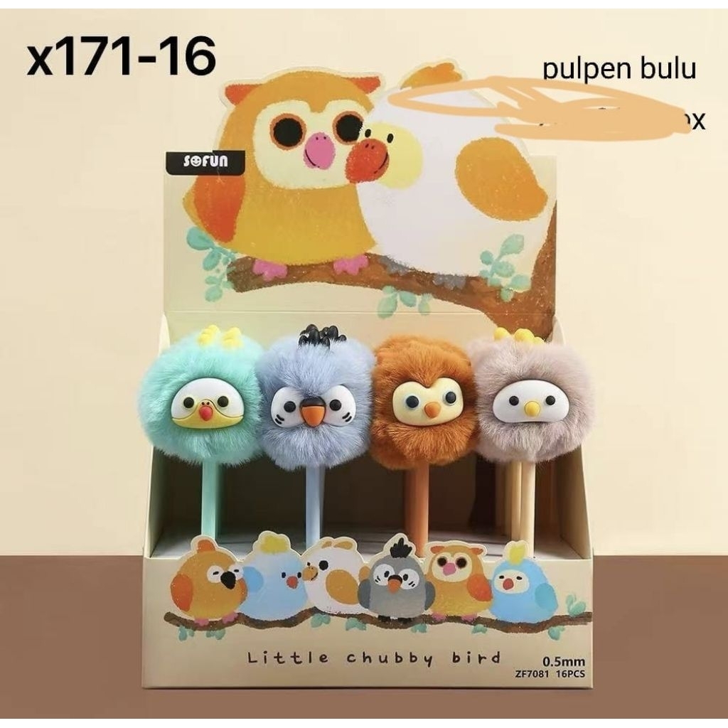 

1 BOX PEN POMPOM SOFUN ORI ISI 16