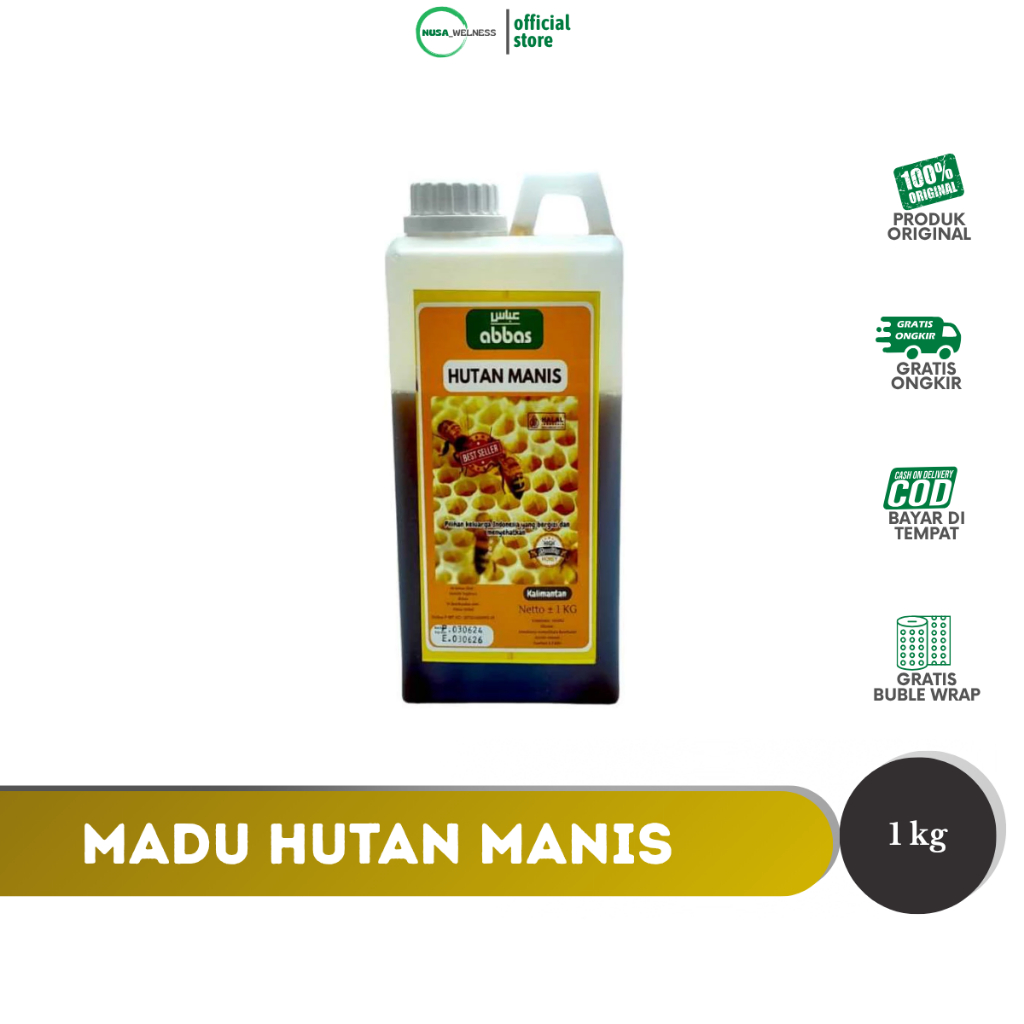 

MADU HUTAN KALIMANTAN ABBAS 1KG – madu alami murni | manis khas hutan | 100% original