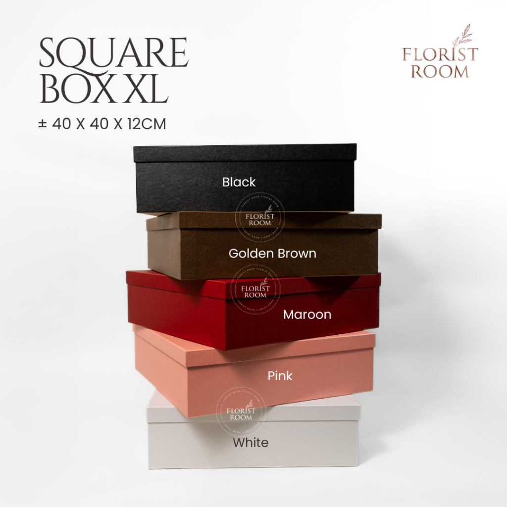 

Square Flower Box 404012 - Kotak Bunga Kue Hadiah Big Size Jumbo - HANYA JUAL PACKAGING SAJA TANPA ISI