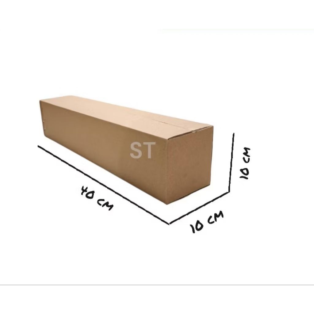 

Kotak kardus karton Uk. 40x10x10 cm.. single wall model indomie