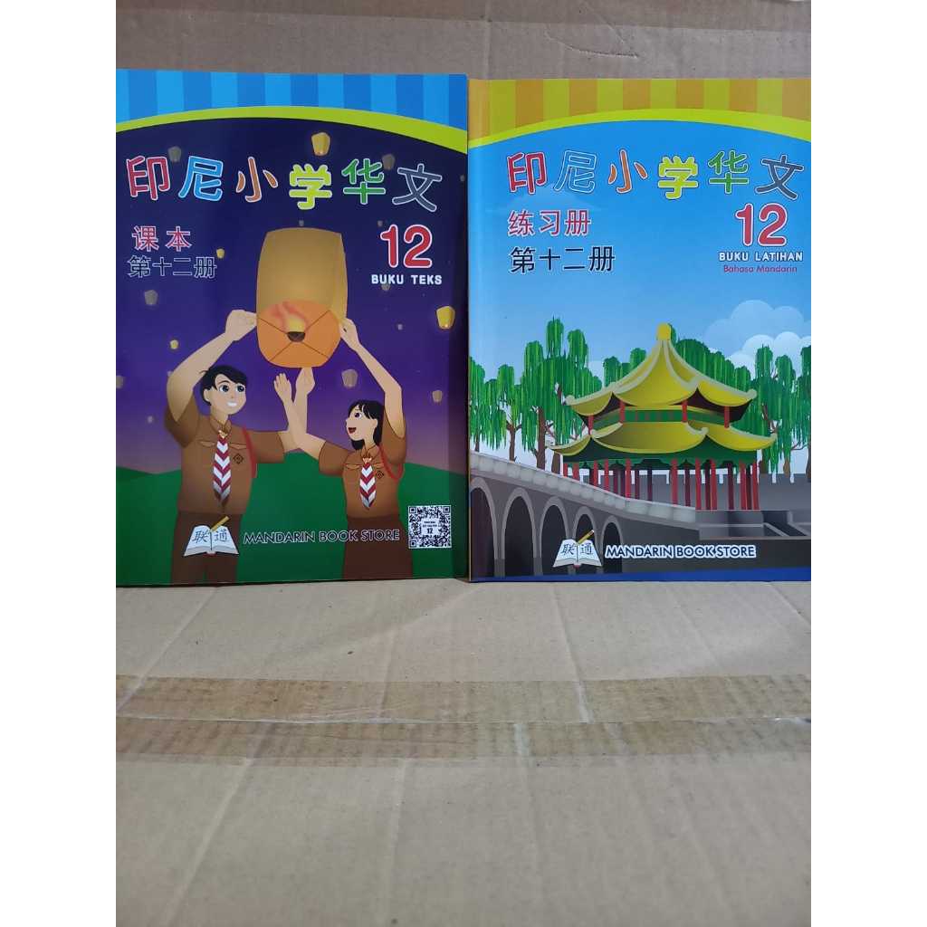 Chandra Mekko [1 SET] Buku Bahasa Mandarin Book Store Yin Ni Xiao Xue Hua Wen Kelas 12 - 1 Set isi T
