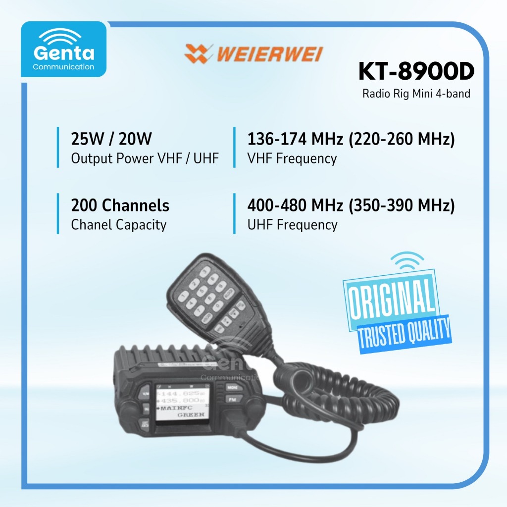 Radio Rig Mini Weierwei KT-8900D 4Band Quad Band / WEIERWEI 8900D WW 8900D KT8900D 100% ORIGINAL BAR