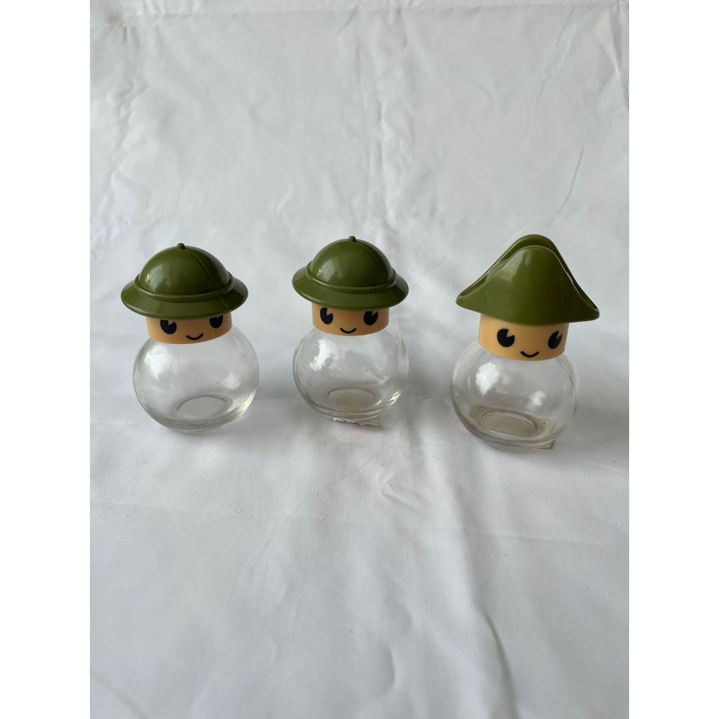 Tempat Bumbu Kaca Tutup Karakter Lucu, Tempat Garam, Tempat Lada, Tempat Merica