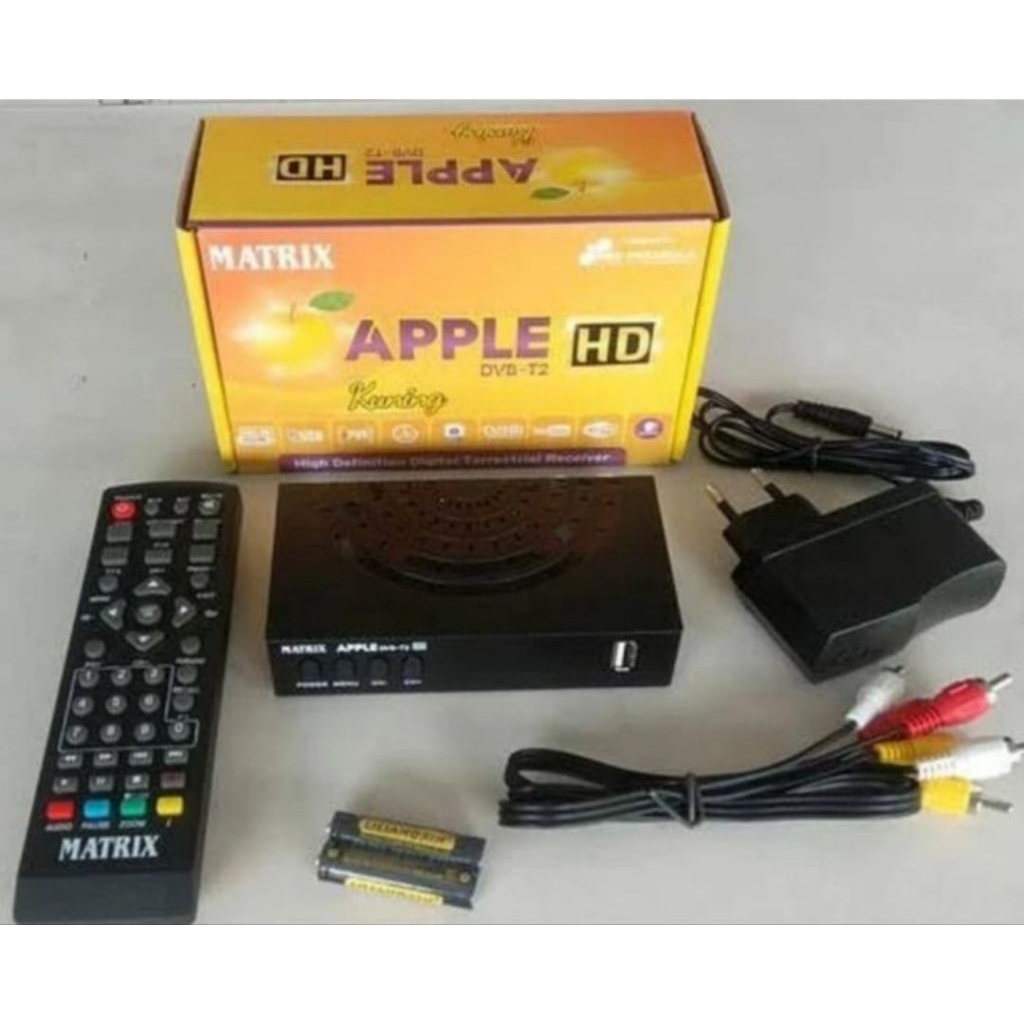 Set Top Box Dvb T2 kuning Matrix Apple Dvb T2 HD