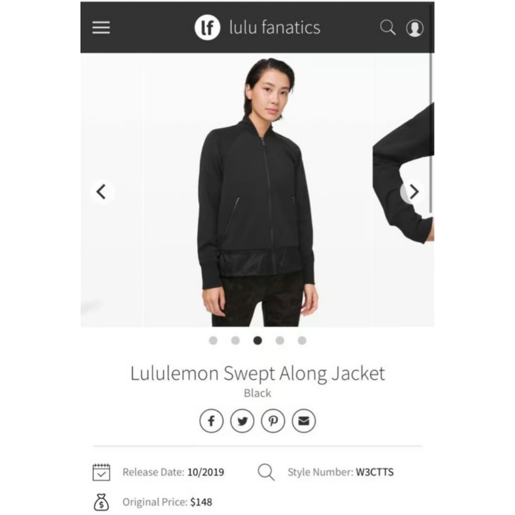 jacket lululemon swept along