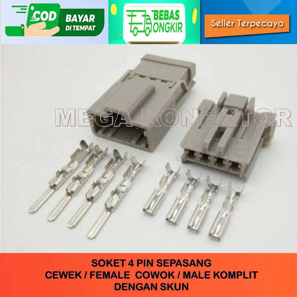 SOKET KABEL 4 PIN KUNCI BEAT FI-CONNECTOR-SOKET–SOKET-SOKET KABEL-SOKET KABEL-CONNECTOR-SOKET KABEL