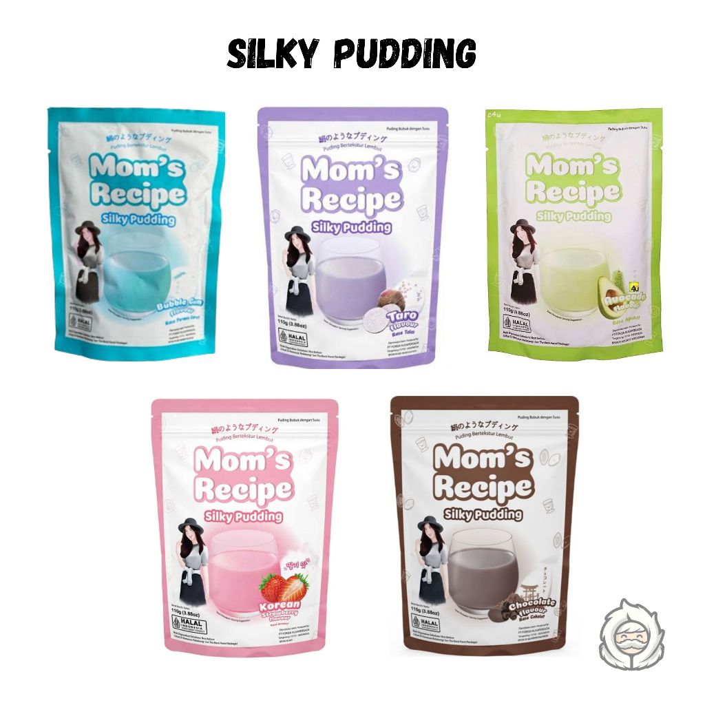 

Silky Puding Instant 110gr / Bubuk Puding All variant Coklat / alpukat / Stroberi / Bubblegum / Taro