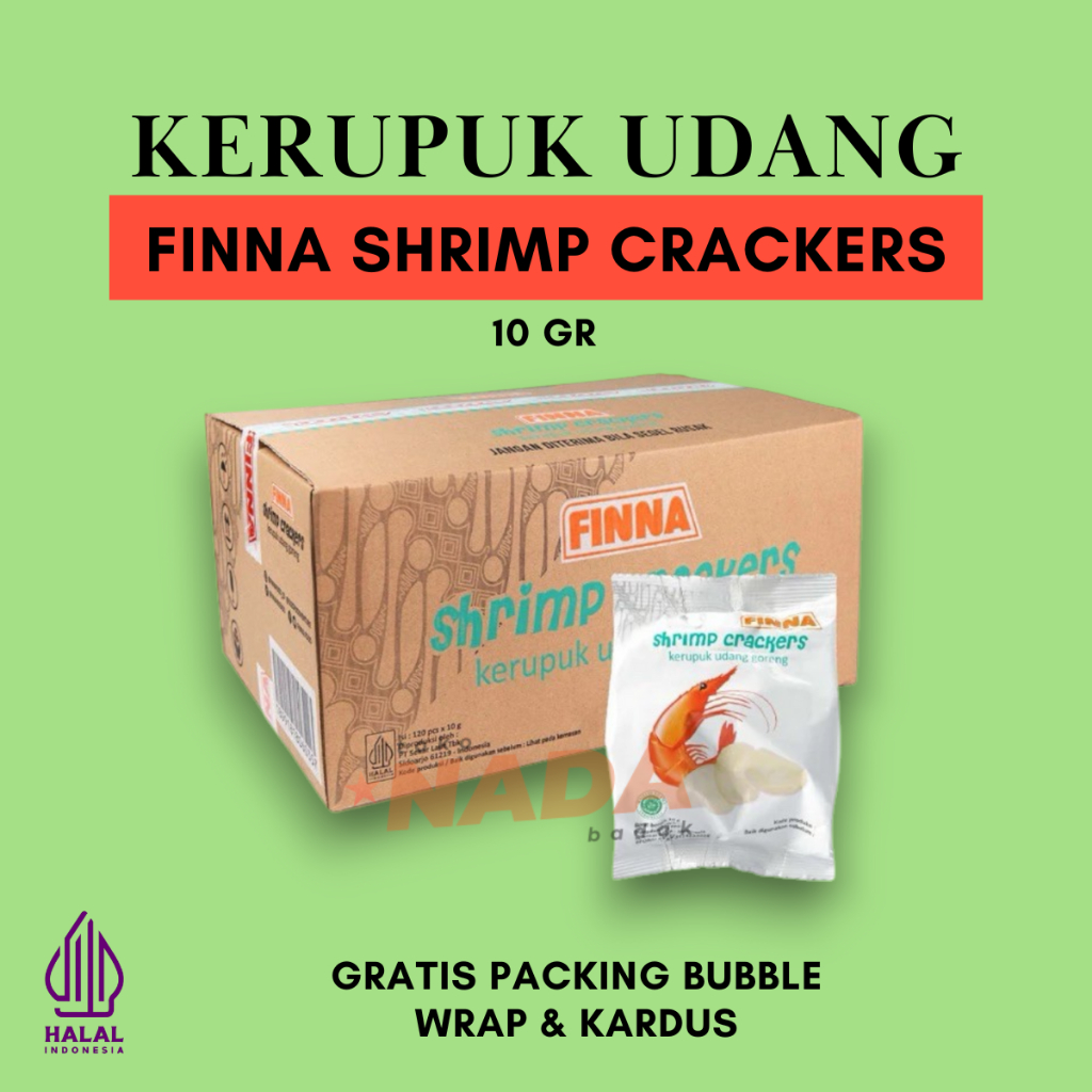 

FINNA KERUPUK UDANG SHRIMP CRACKERS 1 DUS ISI 120 PCS