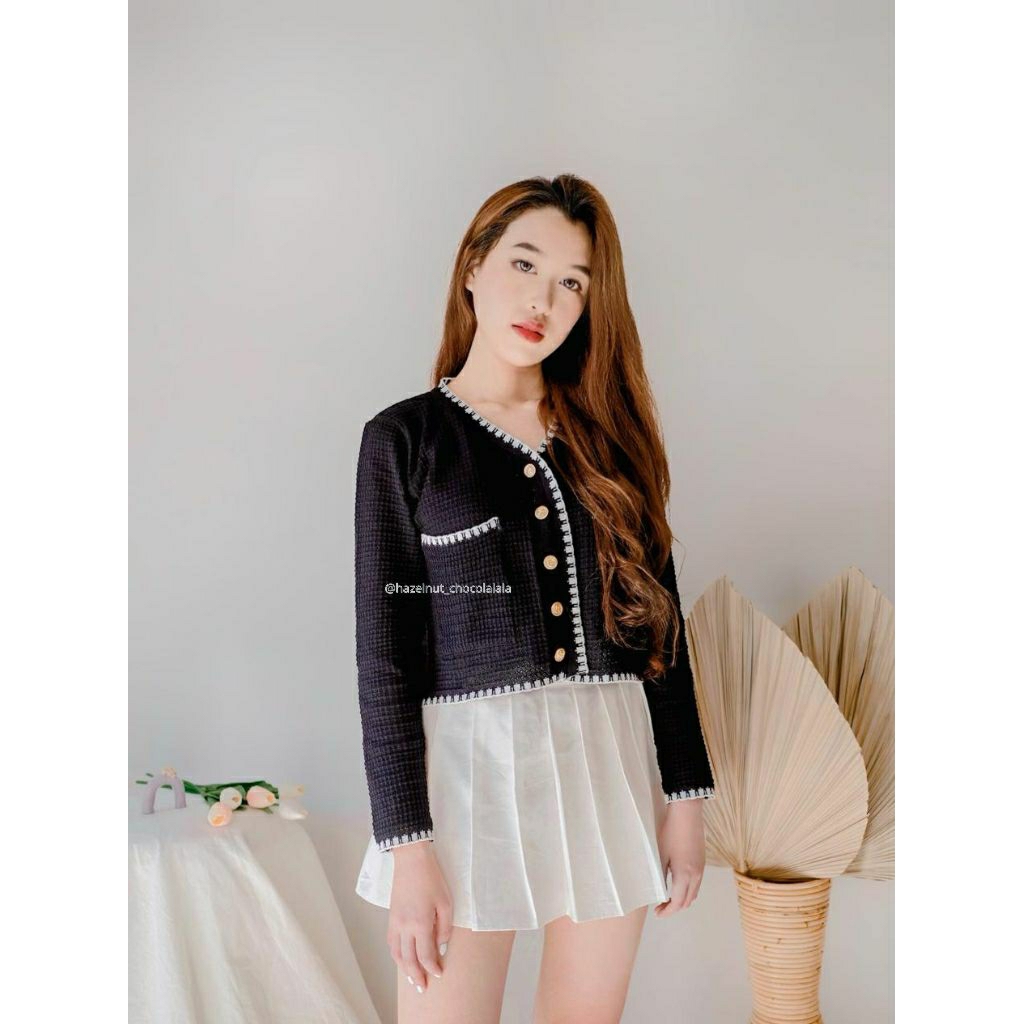 Areum Tweed Cardigan | Cardigan Wanita | Premium Tweed