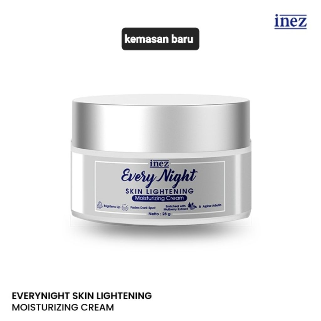 Inez Every Night Skinligtening Cream - Pelembab Malam