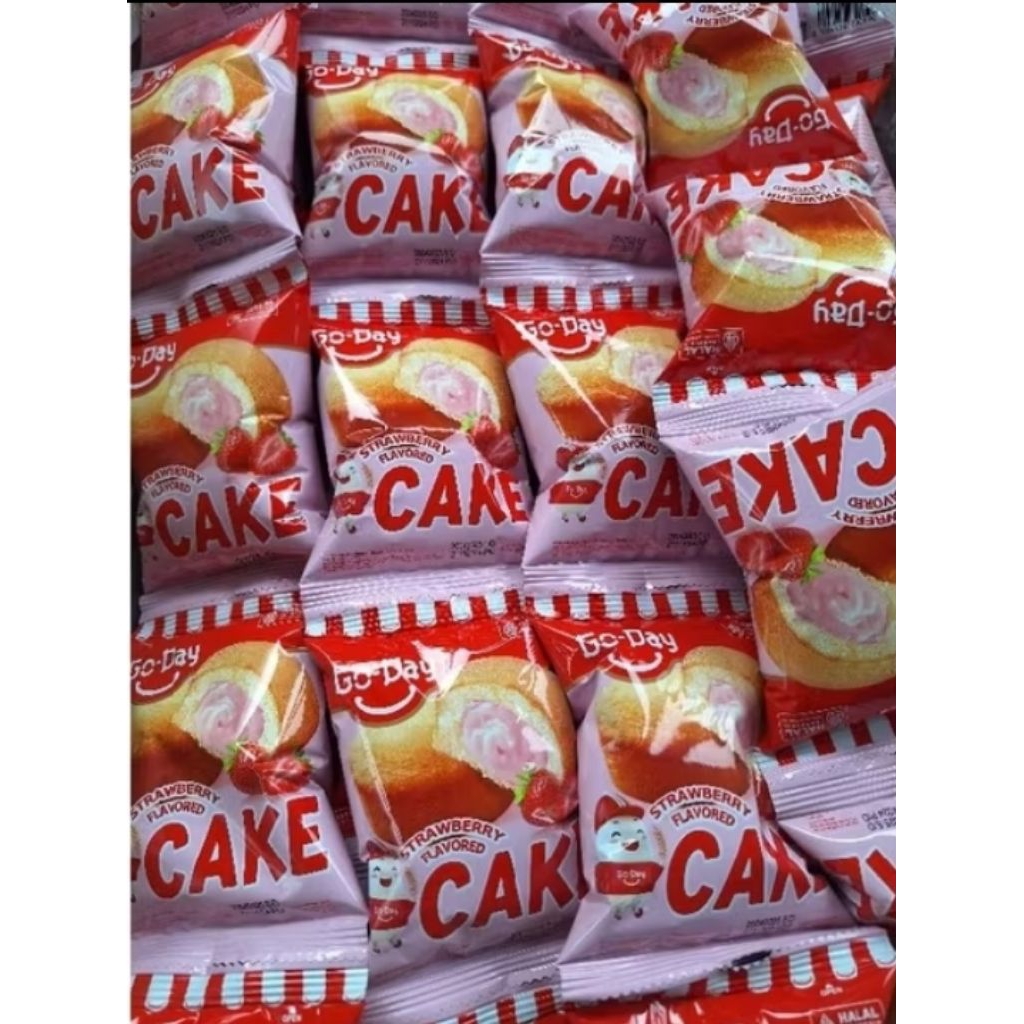 

20 Pcs paket 2pack Go - Day Strawberry Cake 250G / Pcs