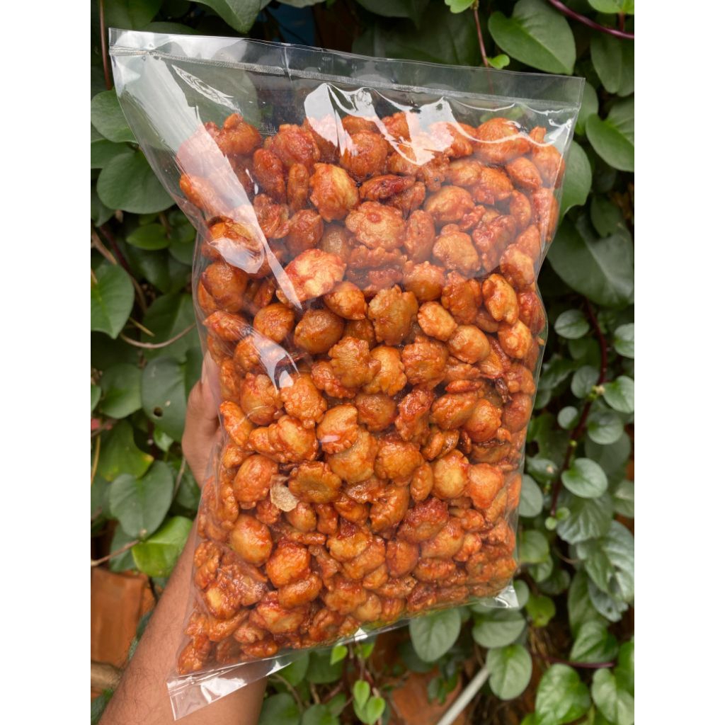 

keripik emping gepuk/kletuk pedas manis