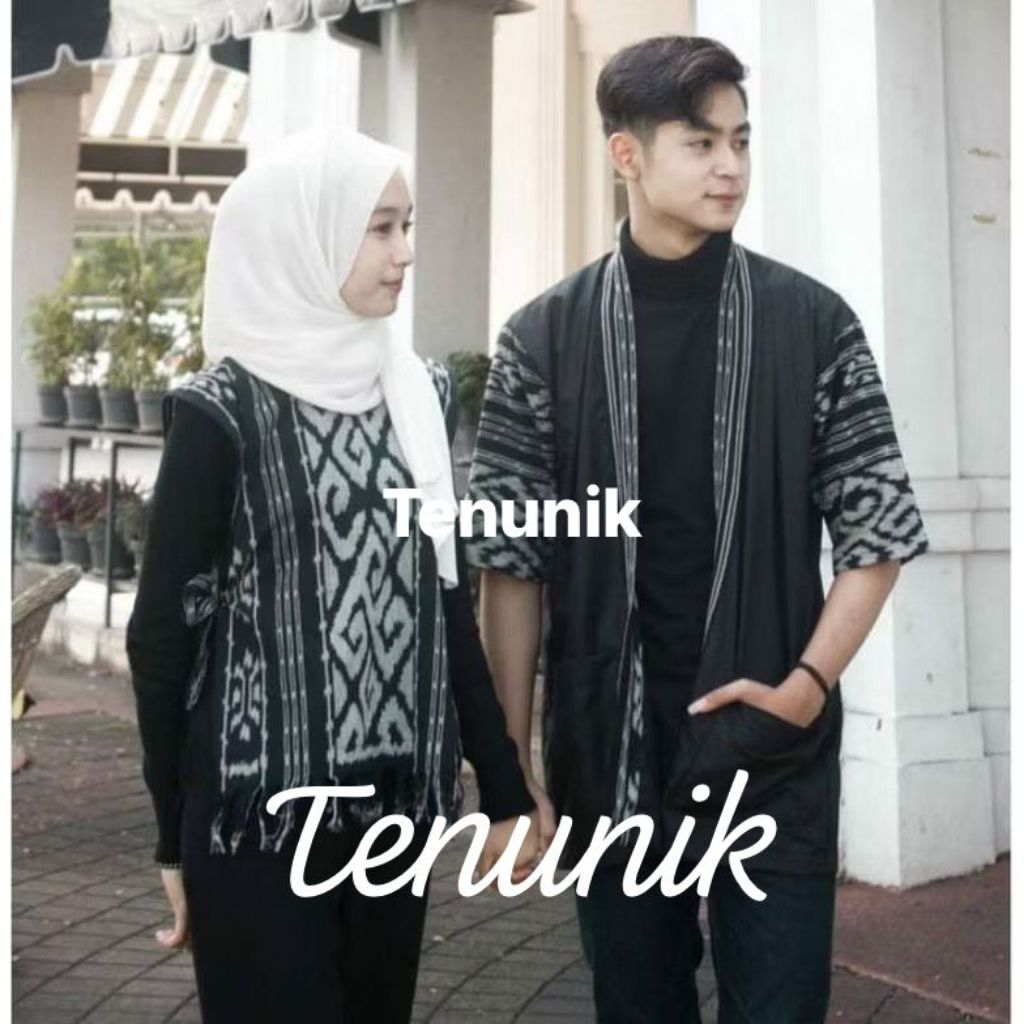READY STOCK - Baju tenun - Baju tenun couple - Rompi tenun - kimono tenun - couple tenun