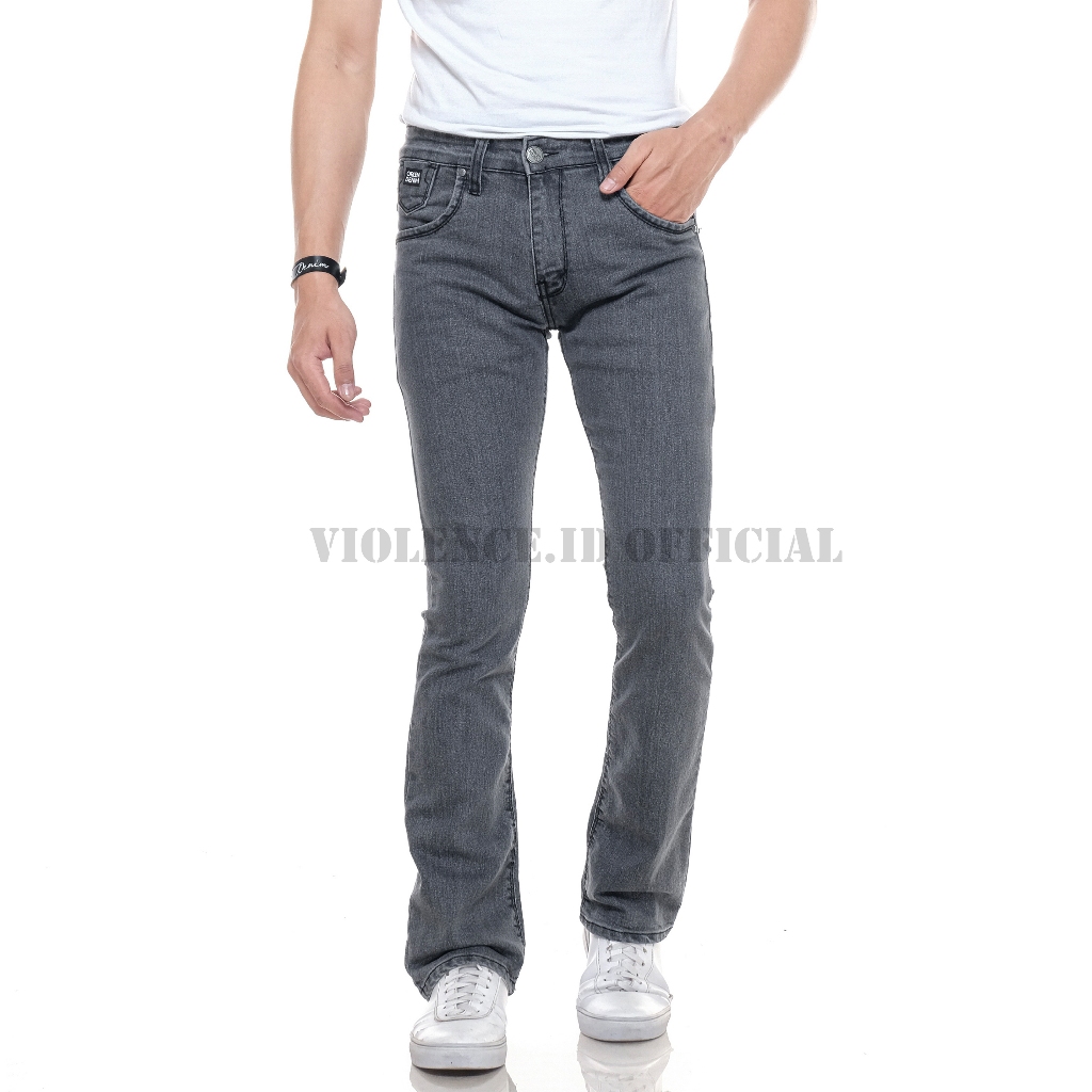 Celana Jeans Cutbray Panjang Pria Bootcut Orlen Denim Jeans Semi Cutbray Denim Streatch