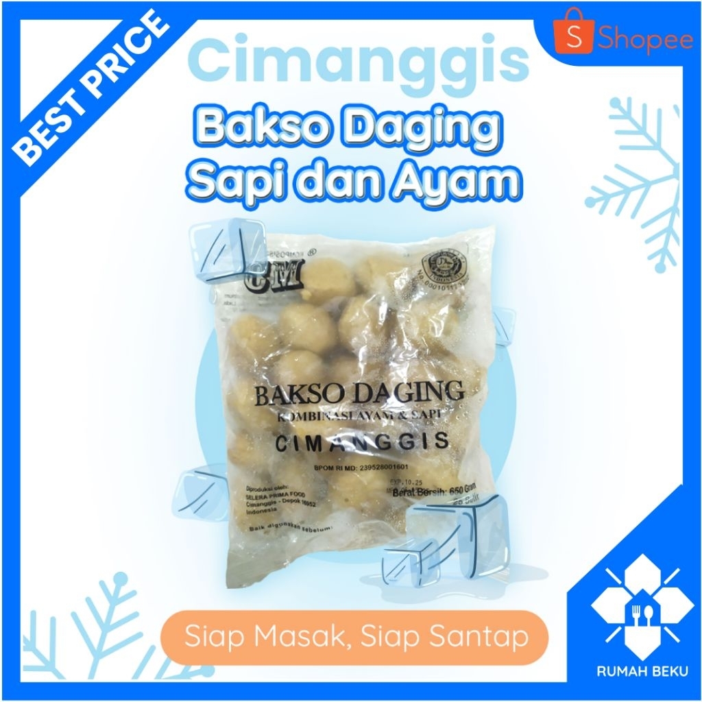 

Bakso Daging Sapi dan Ayam Siap Kukus - Lembut & Gurih - 650gr | Rumah Beku