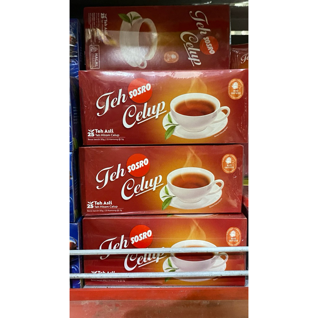 

TEH CELUP SOSRO ISI 25 KANTONG-TEH CELUP HITAM ASLI