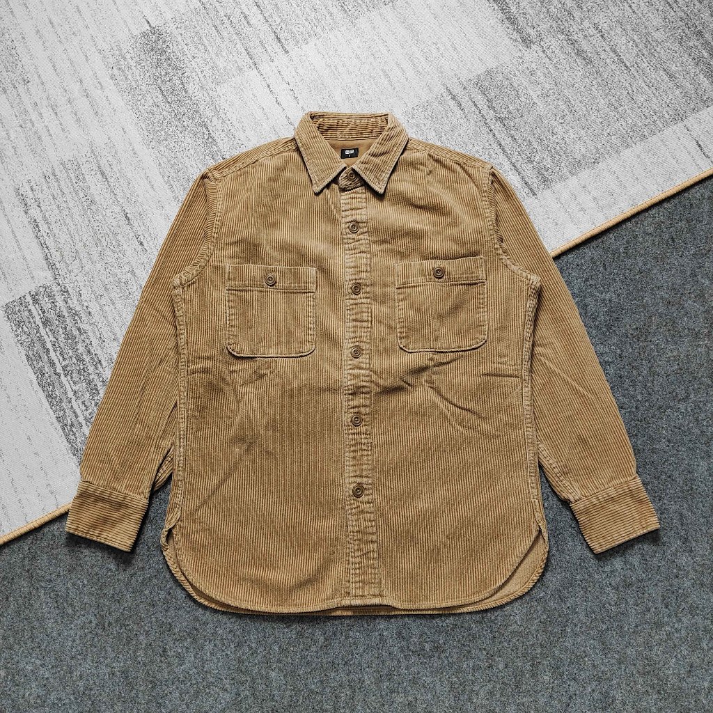 Uniqlo Corduroy Work Shirt Kemeja Outer Luaran