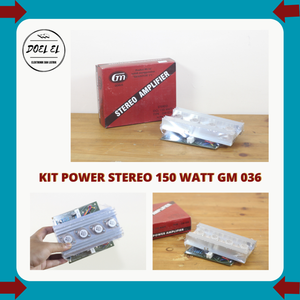 KIT POWER STEREO AMPLIFIER OCL 150 WATT TYPE GM 036 | PLUS TR JENGKOLAN GM036