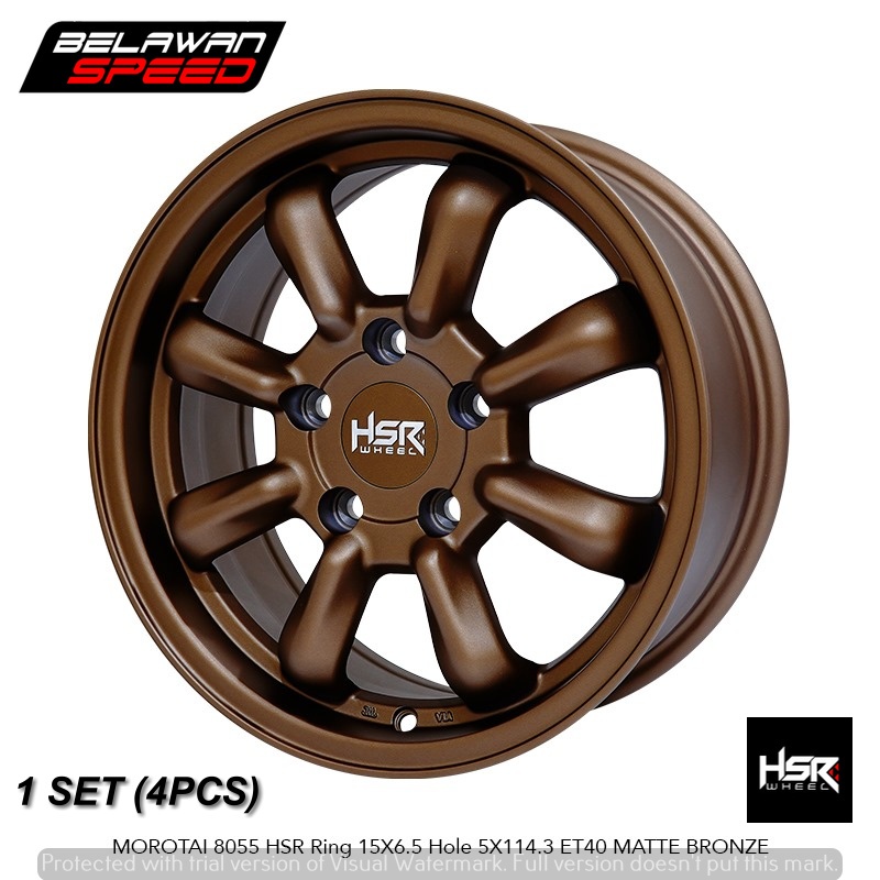 Velg HSR MOROTAI Ring 15 untuk Grandmax Ertiga Crv Old R15 Velg Retro watanabe