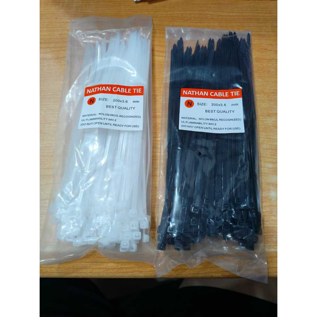 

200 Kabel Stik / Tali Tis / Cable Ties Tebal Nylon 20cm x 3,6mm