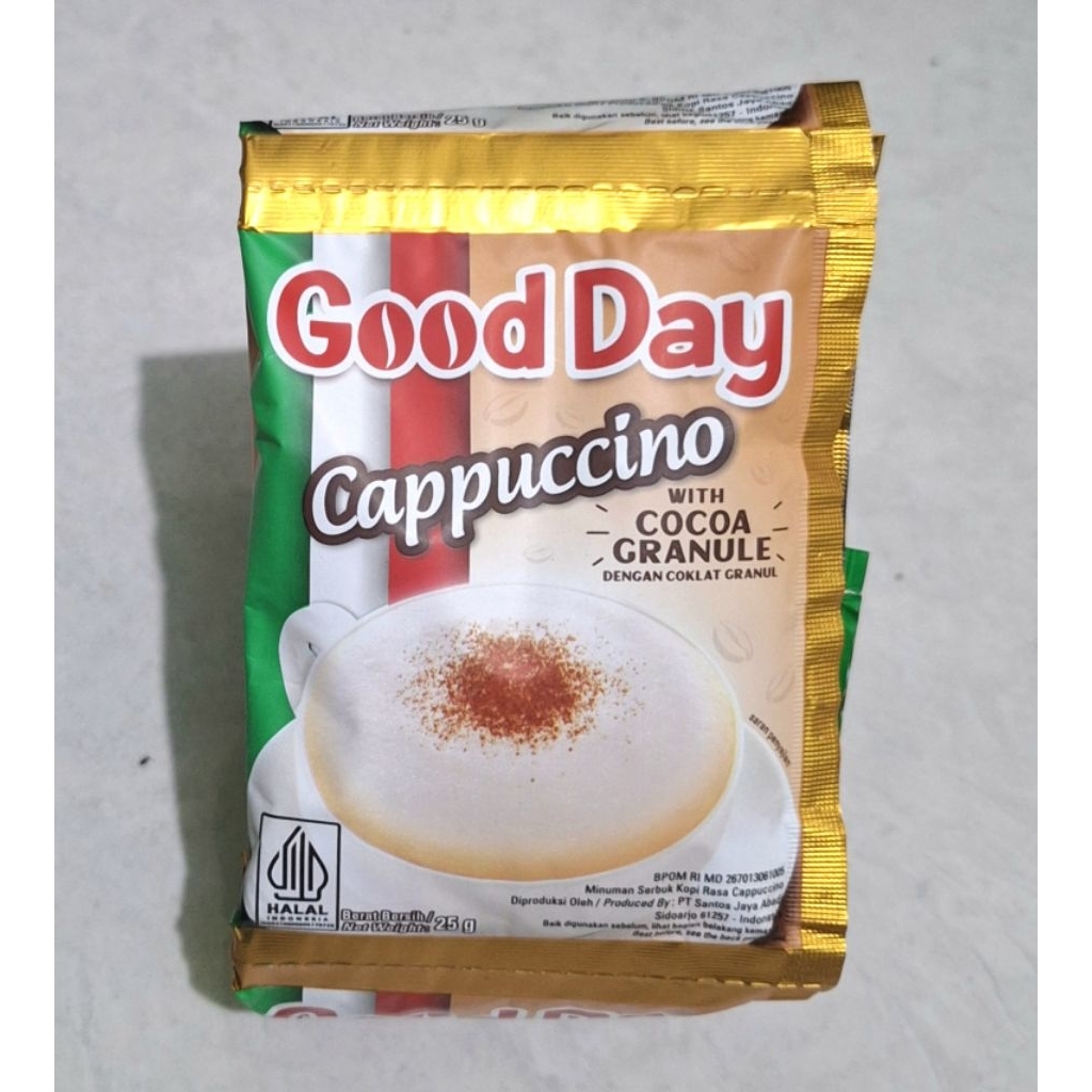 

kopi Good day cappuccino 25gram isi 10pcs