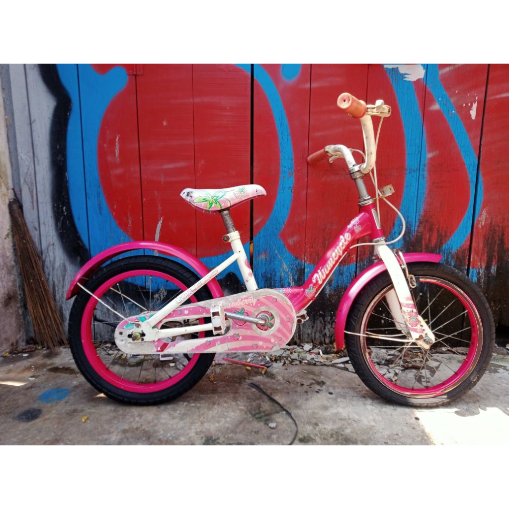 sepeda anak wimcycle strobery ukuran16 second
