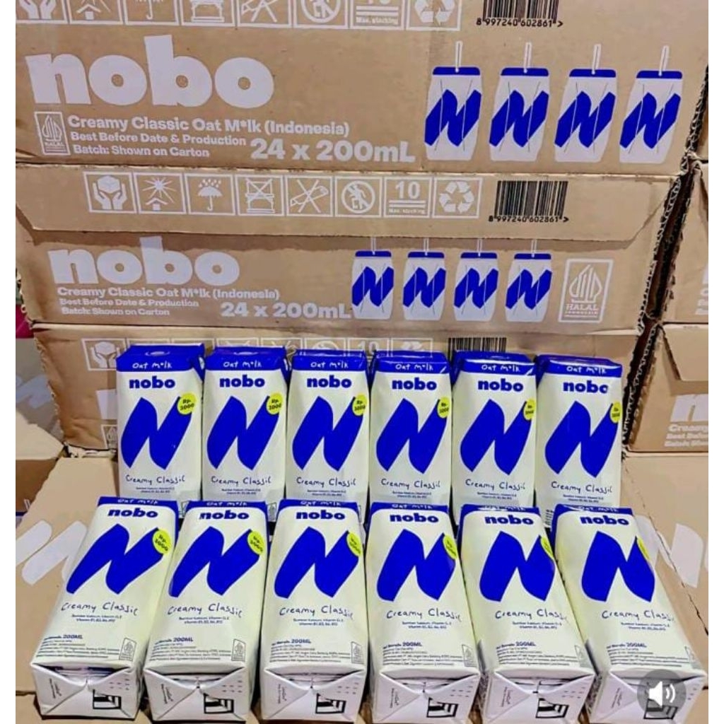 

Nobo Oat Milk 200ml – Susu Oat Creamy Classic | Plant-Based | Halal – Karton 24 pcs