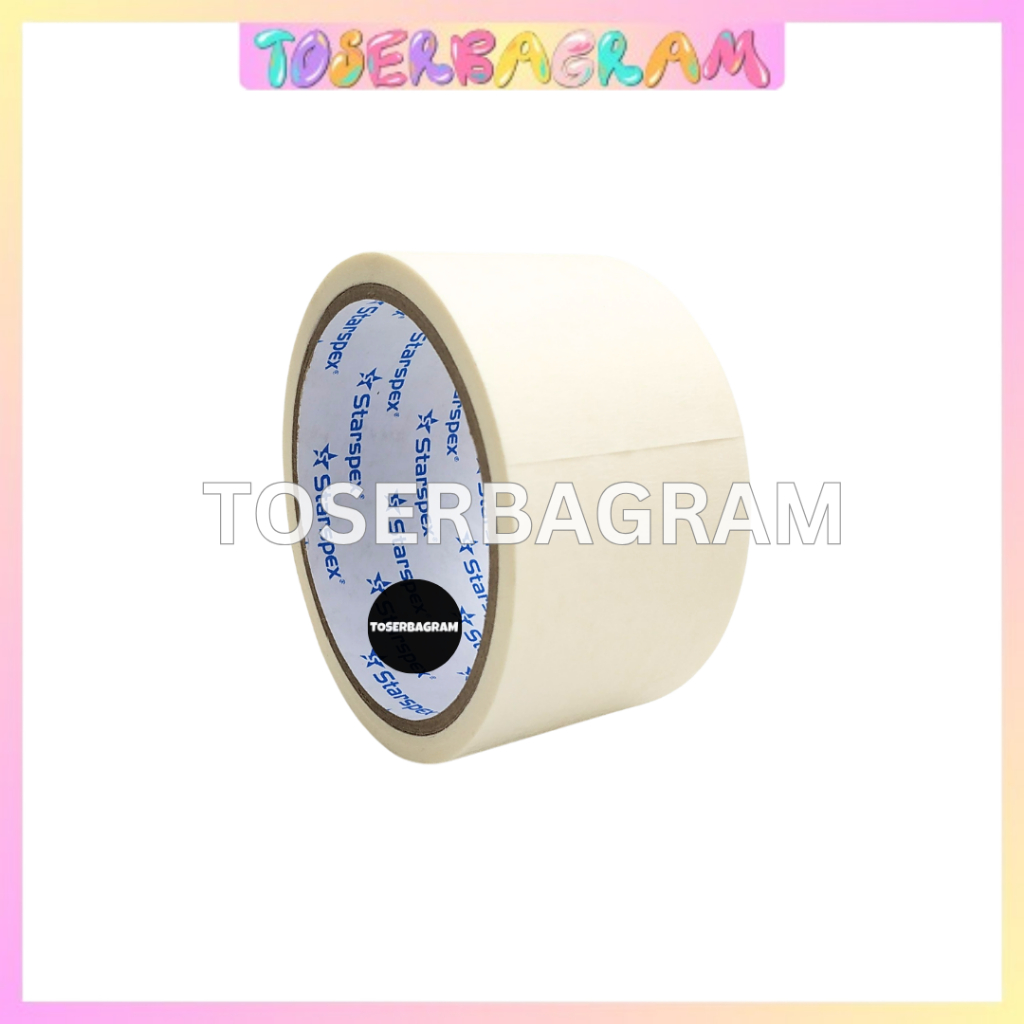 

Lakban Kertas 48mm x 12 Meter / Masking Tape 2 Inch / Lakban Medan