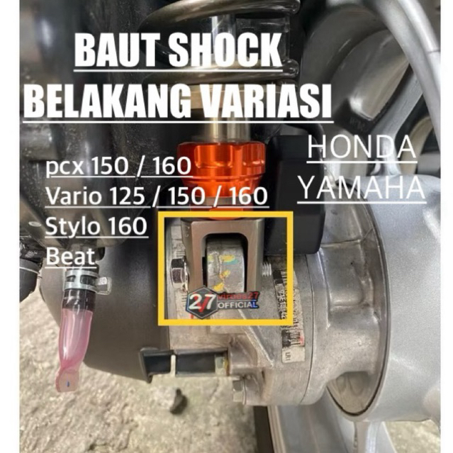 Baut Shock Belakang PCX 160 VARIO BEAT SCOPY 3.8 cm Original Honda