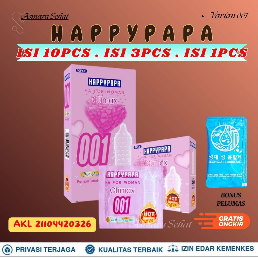 Kondom Happypapa Gerigi Berduri 001 Sensasi Hangat