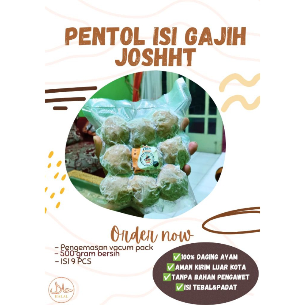 

Pentol jumbo isi gajih halal isi 9pcs