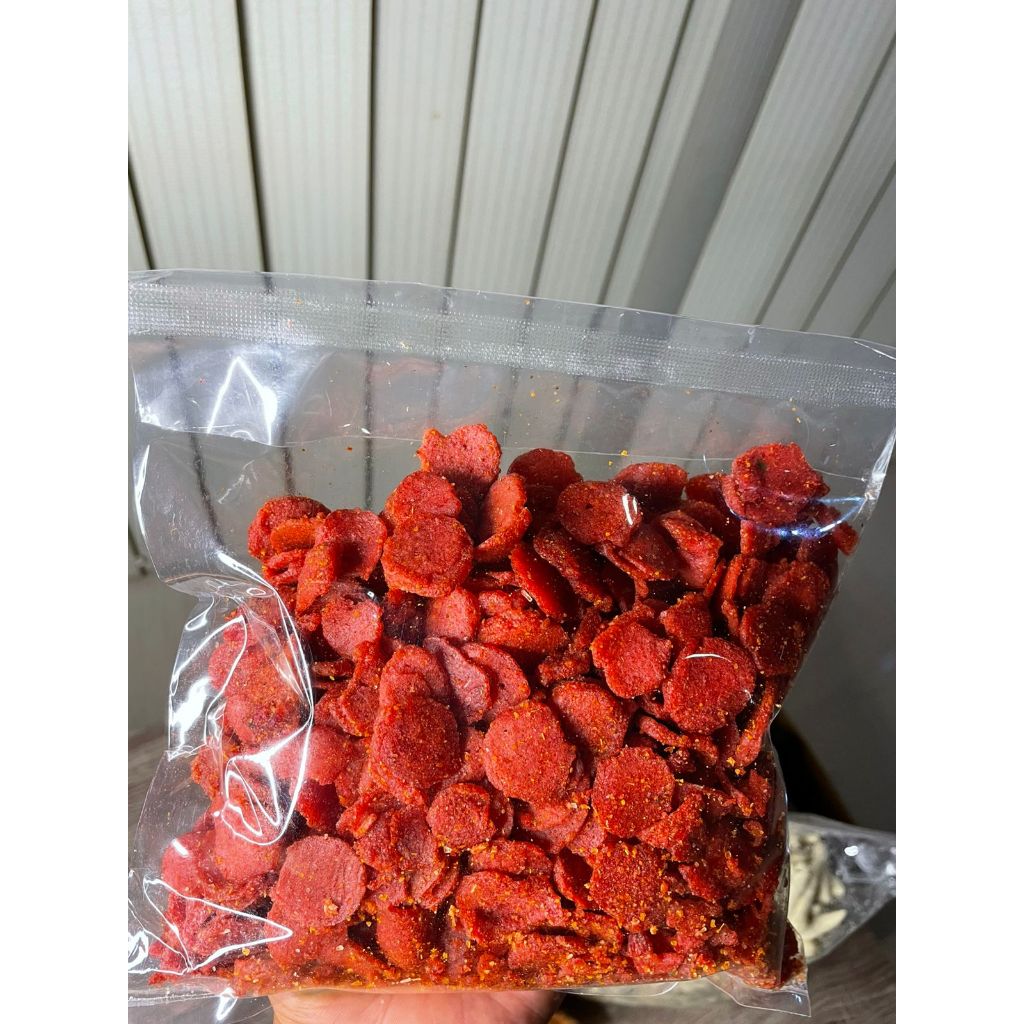 

SOSIS GORENG 1 KG | SOSRENG GORENG 1KG PEDAS DAN ORIGNAL DAUN JERUK