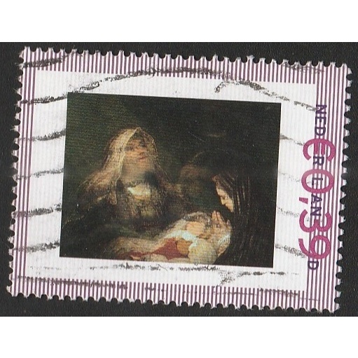 

a 10581 SATU BUAH PRANGKO NEDERLAND NOMINAL 39 EURO CENT TEMA LUKISAN DENGAN KONDISI SUDAH ADA CAP