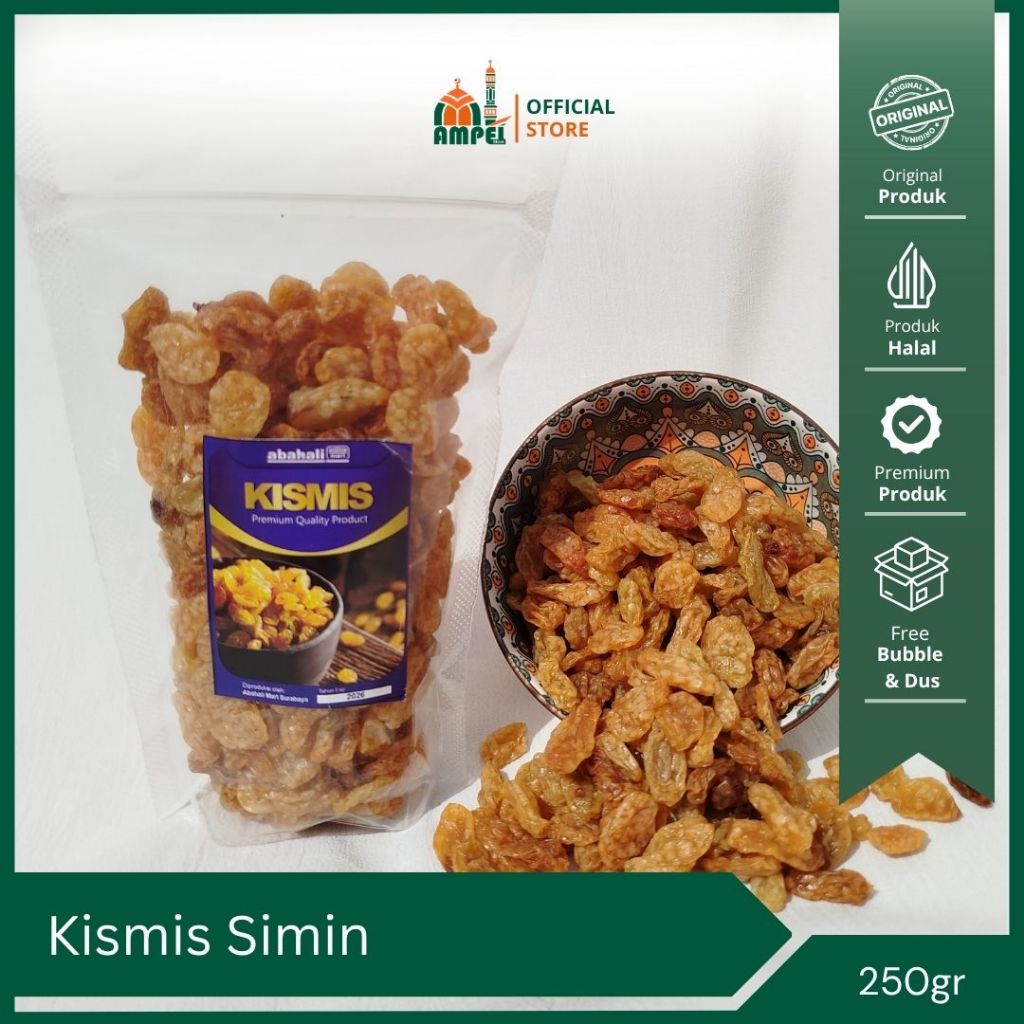 

Kismis Simin Asam Manis 250 gram Kismis Arab Asli Murah Ori Oleh Oleh Haji dan Umroh