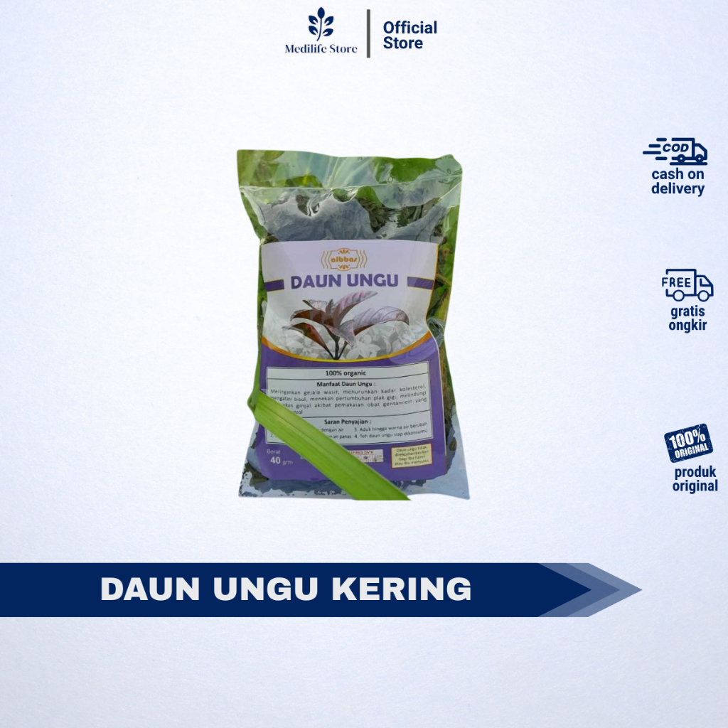 

DAUN UNGU KERING 40GR – teh herbal curah | atasi wasir & gangguan BAB | alami & aman