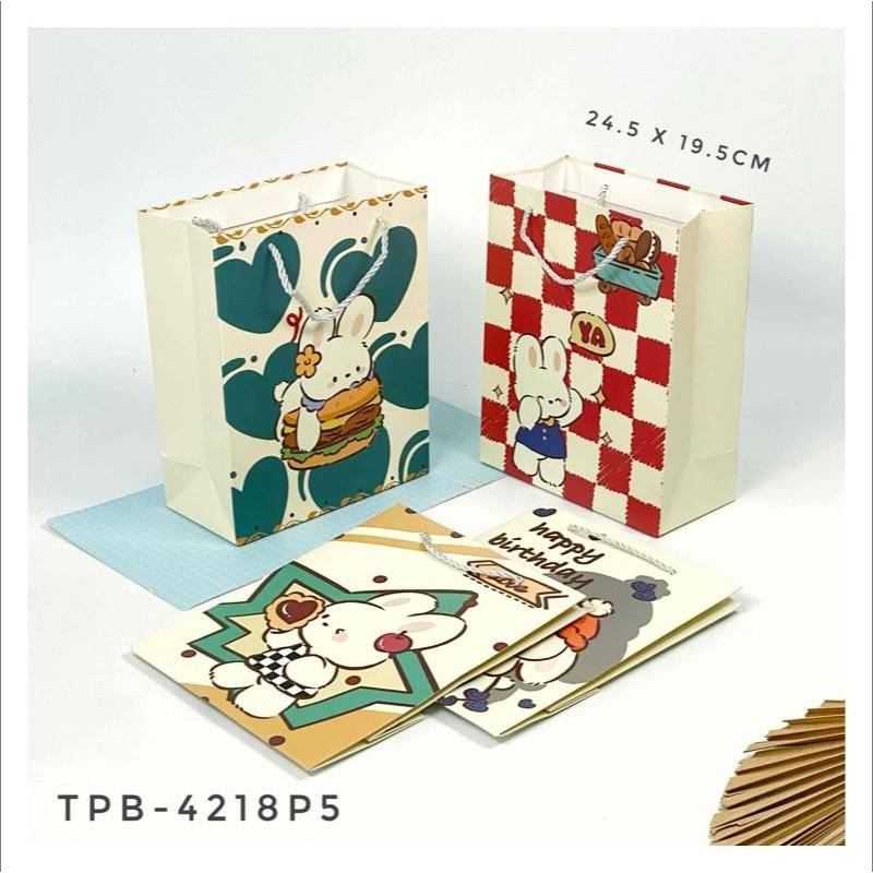 

TPB 4218P5 - ISI 12 PAPERBAG UK 25X19X9 MTF RABBIT