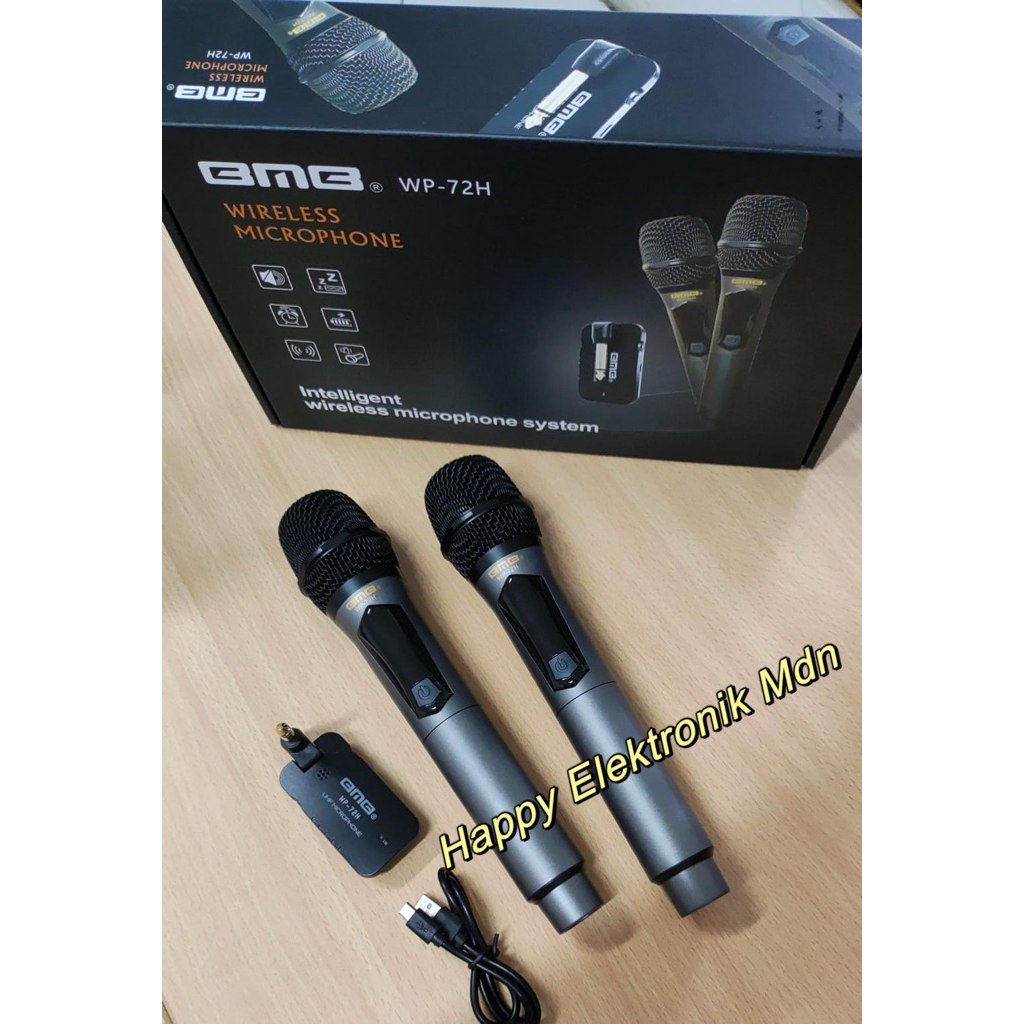 Mic Wireless BMB WP 72H Mic Wireless BMB Original Mikrofon Bagus / Mikrofon BMB WP72H / Mik BMB WP 7
