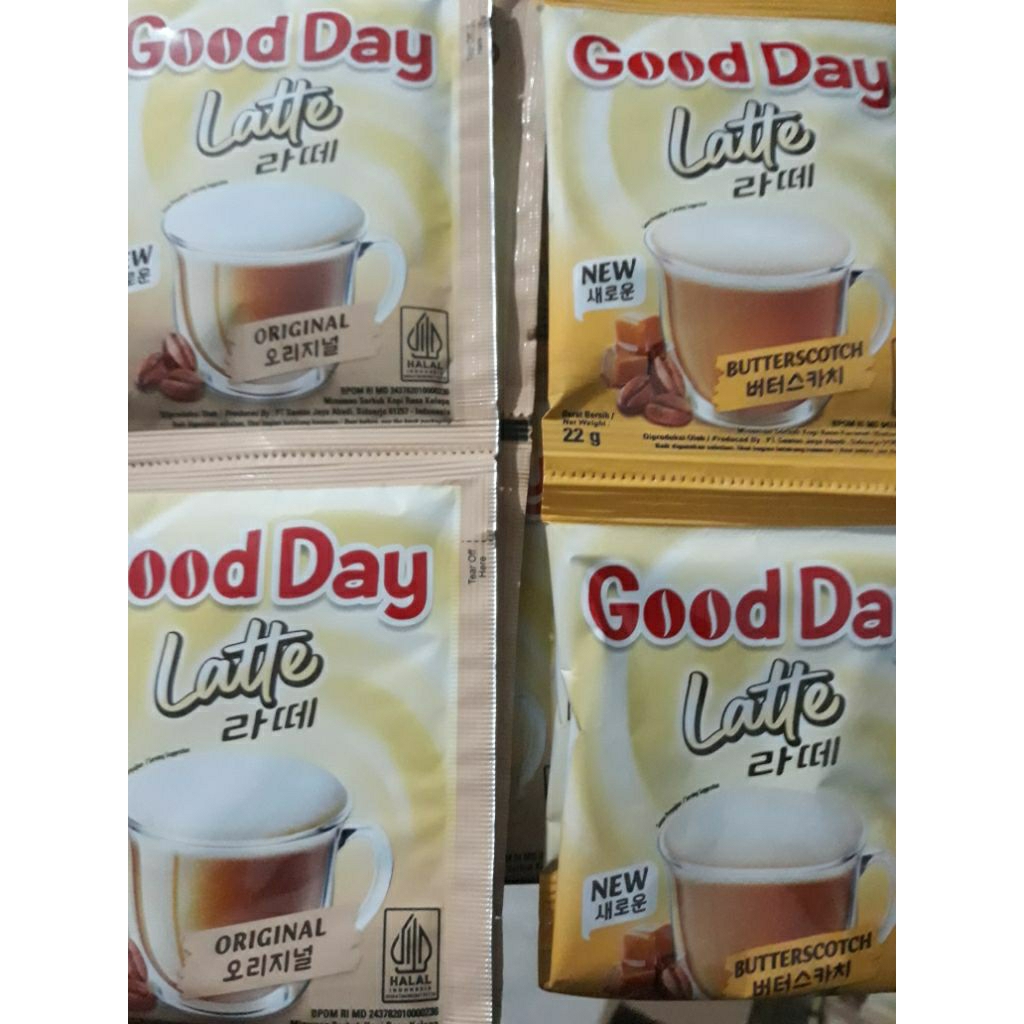 

Cahayadstore Good Day Latte Original / Butterscotch Rentengan Isi 10 Sachet