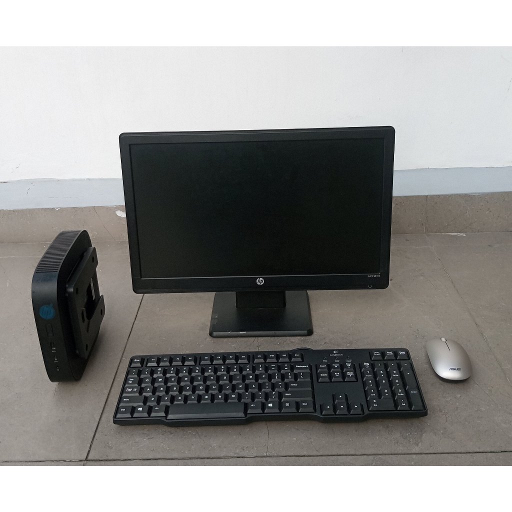 Full Set PC Mini HP T530 – RAM 4 GB SSD 120GB – Monitor 16" – Windows 10 & Office – Lengkap Siap Pak