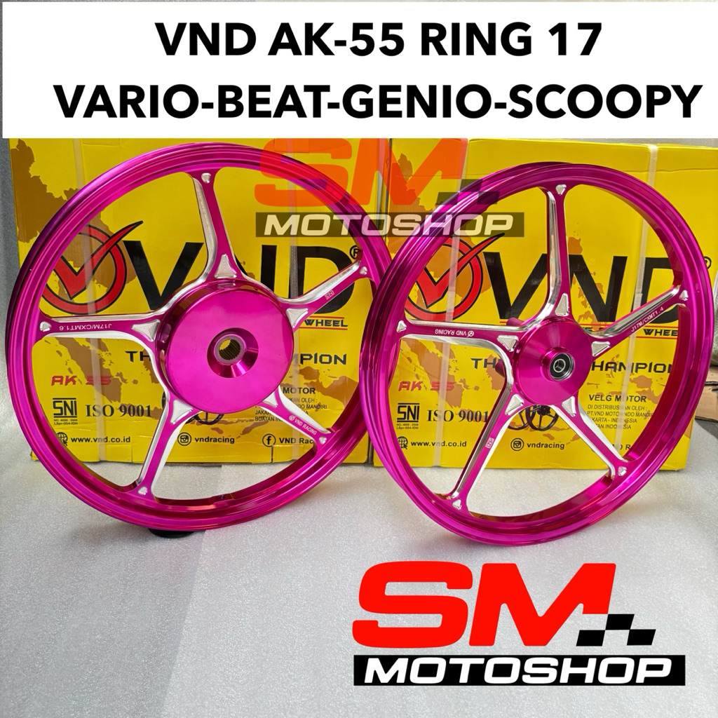 Velg VND ak 55 ring 17 vario 125 vario 150 beat scoopy genio vario 110 vnd original ak55 ring17