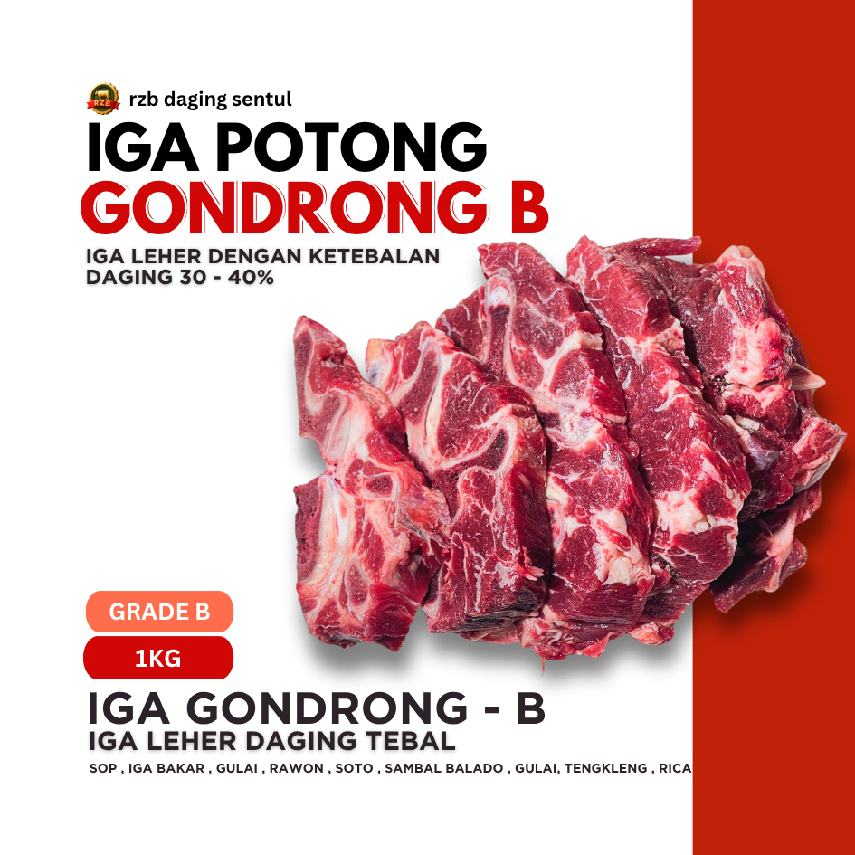 

RZB DAGING | IGA DAGING GONDRONG B ( DAGING SEDANG ) 1KG | IGA LEHER DAGING |