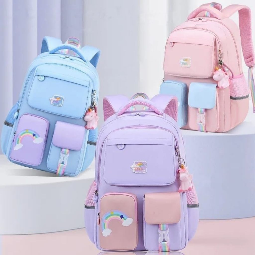 Tas Ransel Anak Sekolah TK SD model pelangi