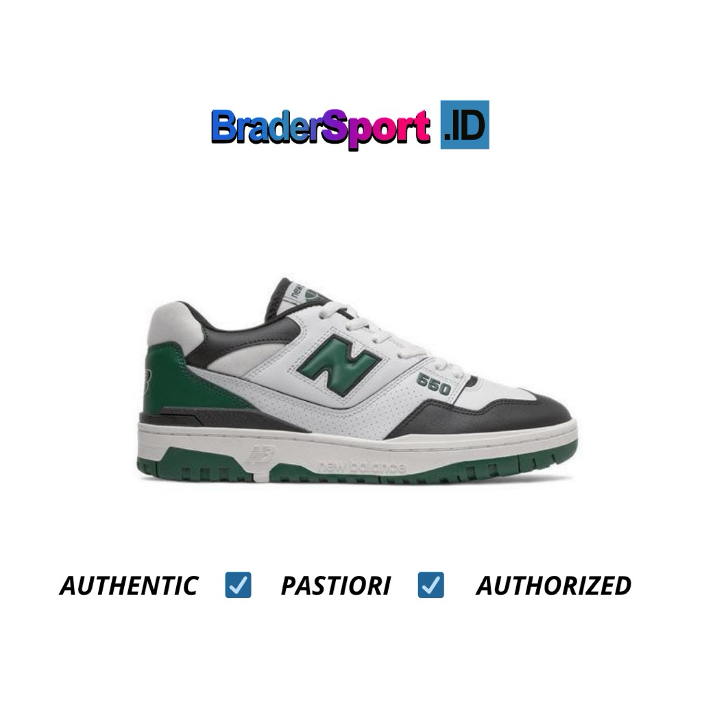 New Balance 550 White Green Classic Leather