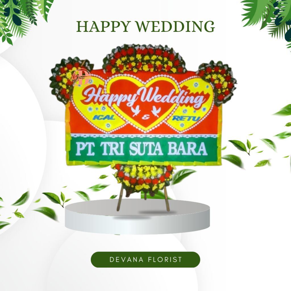 karangan bunga / bunga papan/ bunga papan pernikahan