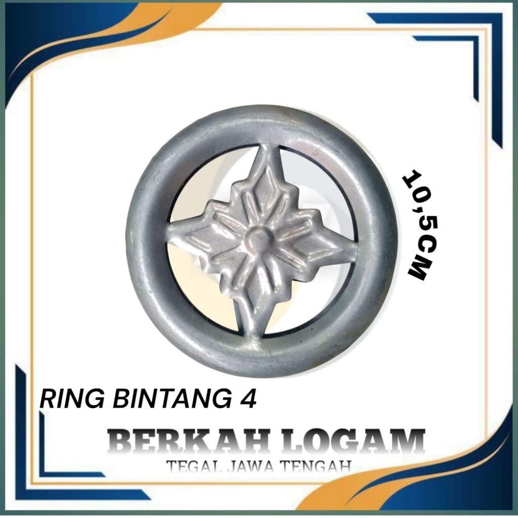 RING BINTANG 4 BESI ORNAMEN PAGAR