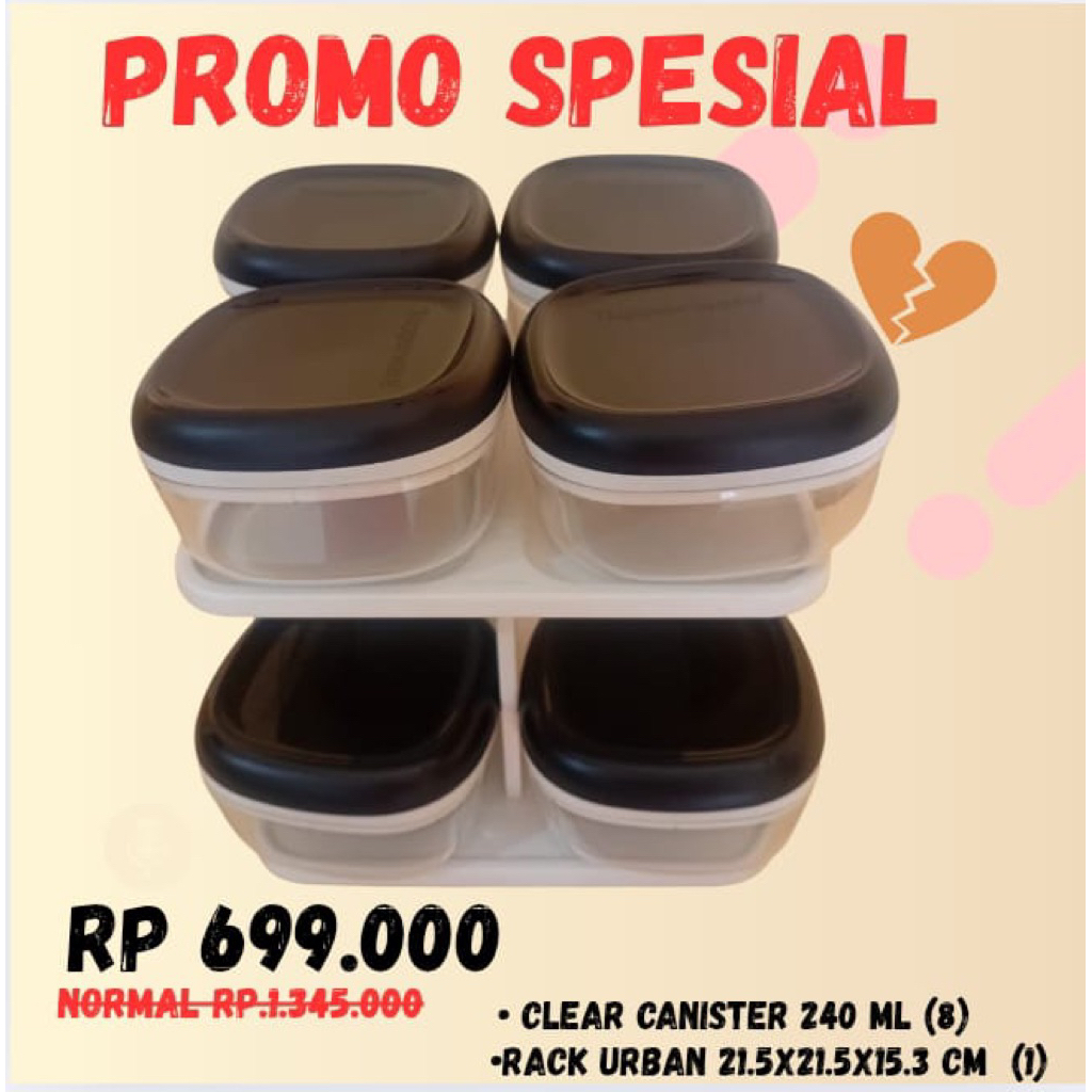 crystal canister set with rack tupperware