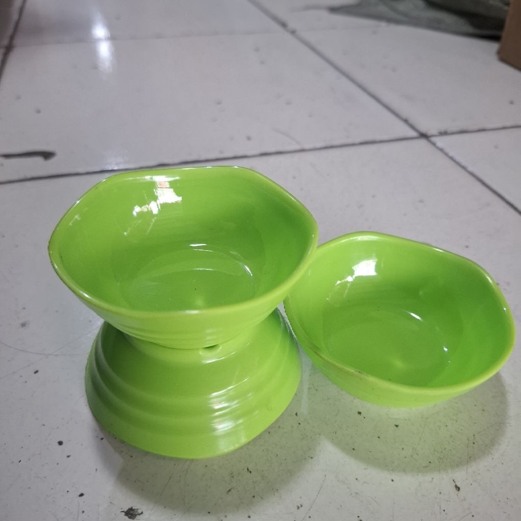 Piring Sambal Pisin Tempat Wadah Kecil Melamin Sambel Saos Kecap